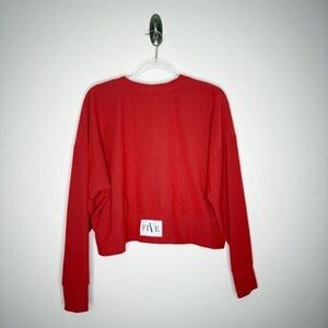 Five Dancewear Red Long Sleeve Pullover Crewneck Top Size SA Small Adult